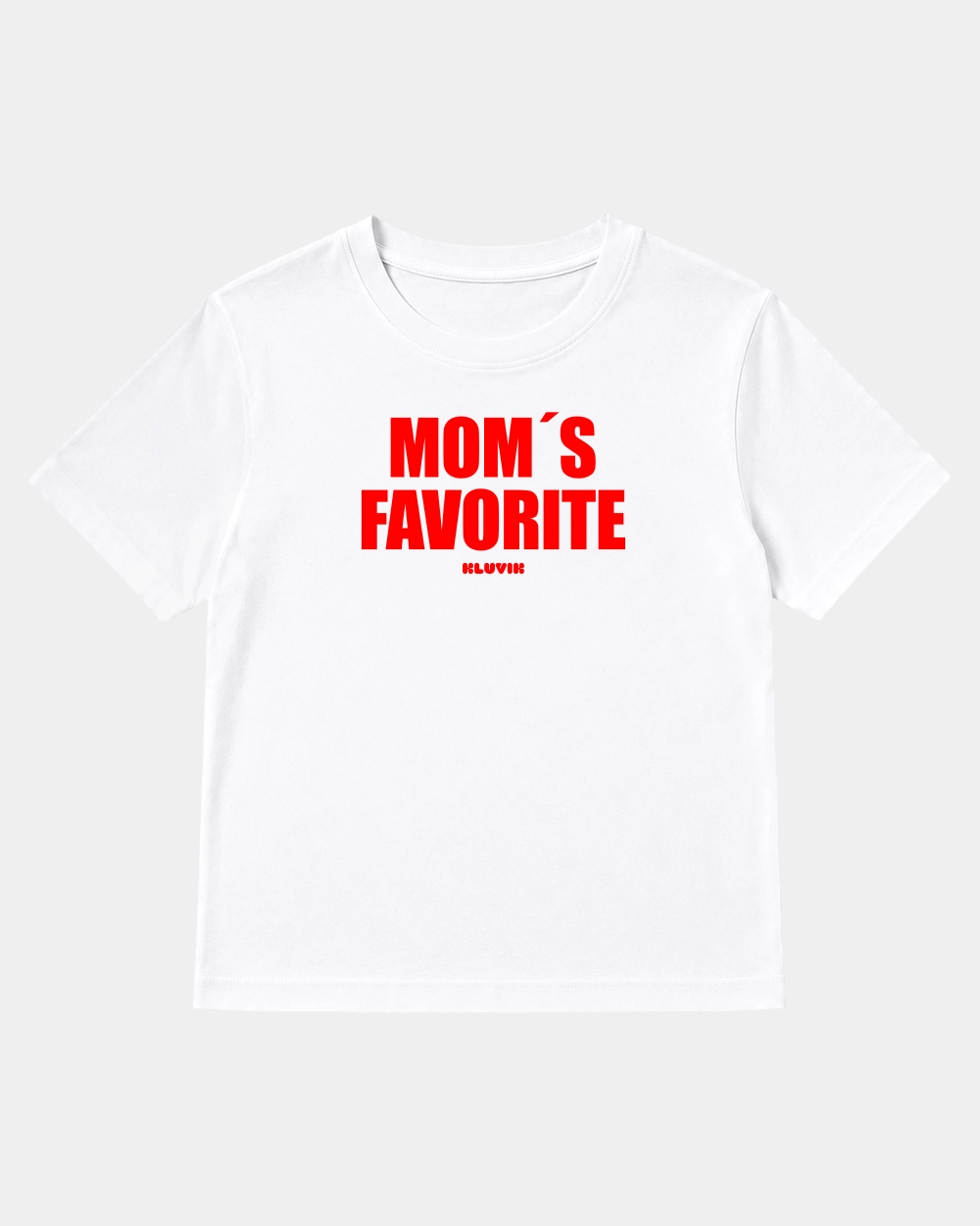Camiseta Mom´s Favorite Cuadrada Blanca front