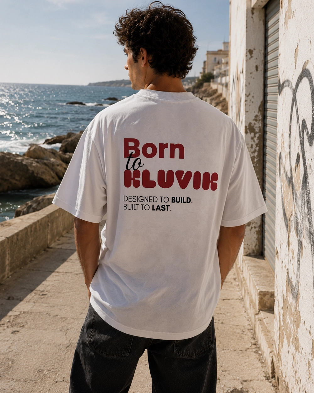 camiseta basic born oversize blanca