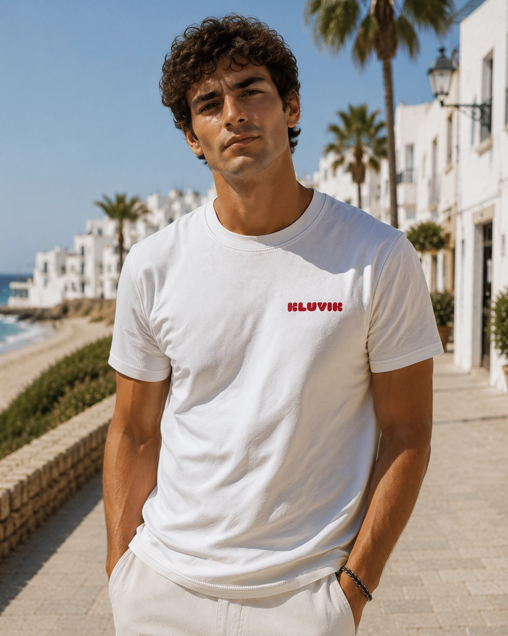 camiseta basic kluvik regular blanca