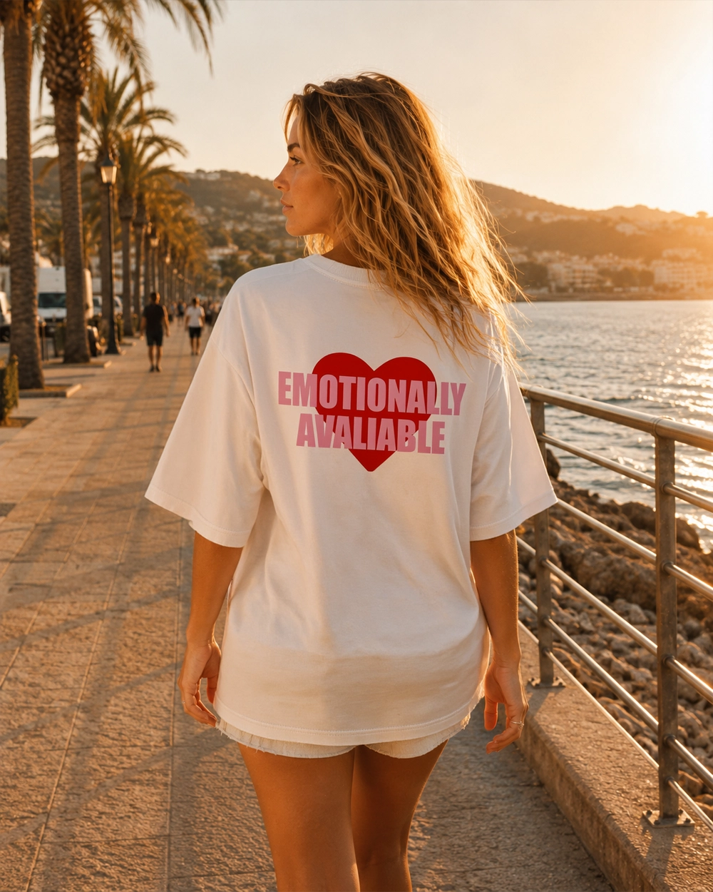 camiseta emotionally avaliable oversize blanca