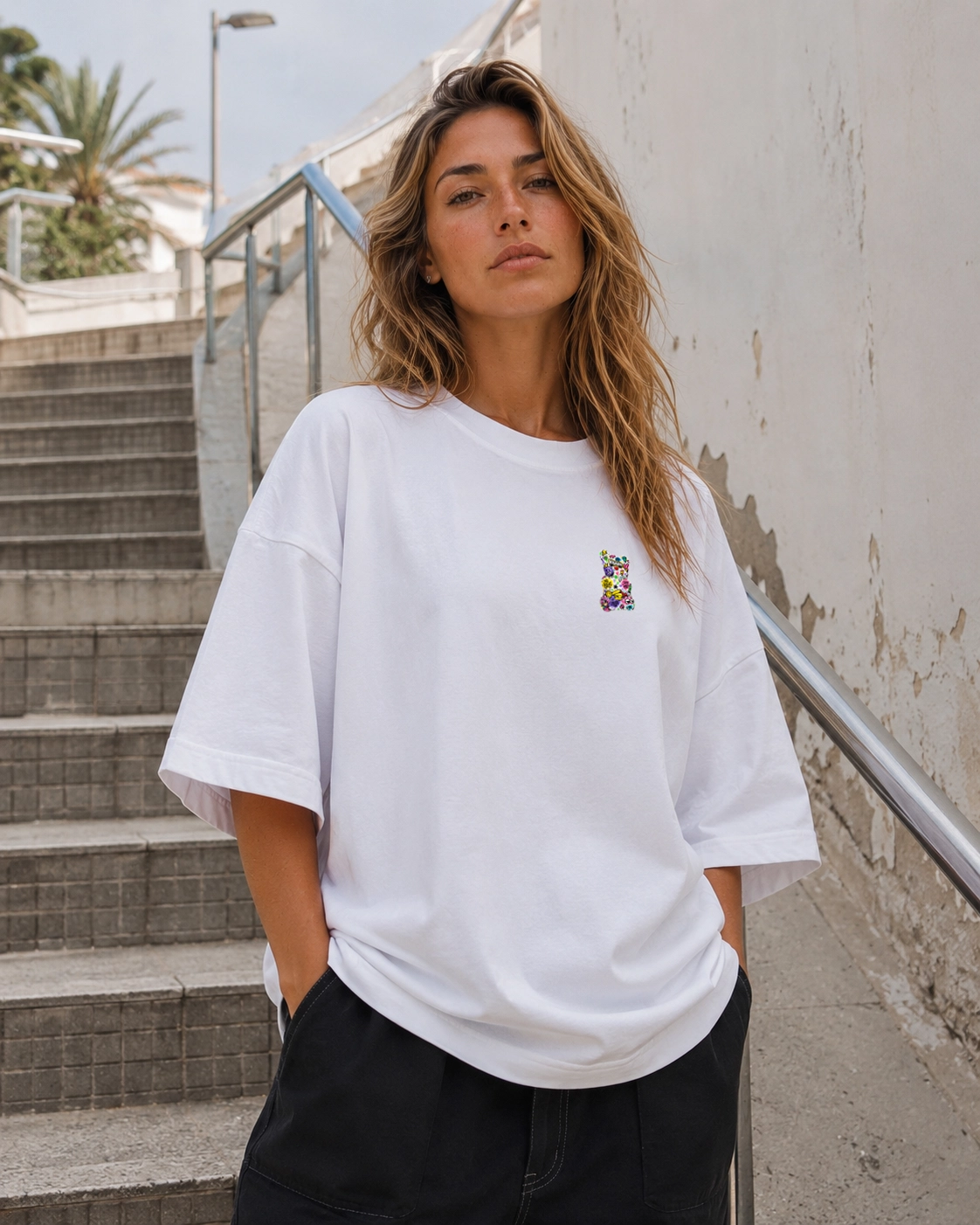camiseta graffiti bear blanca 4