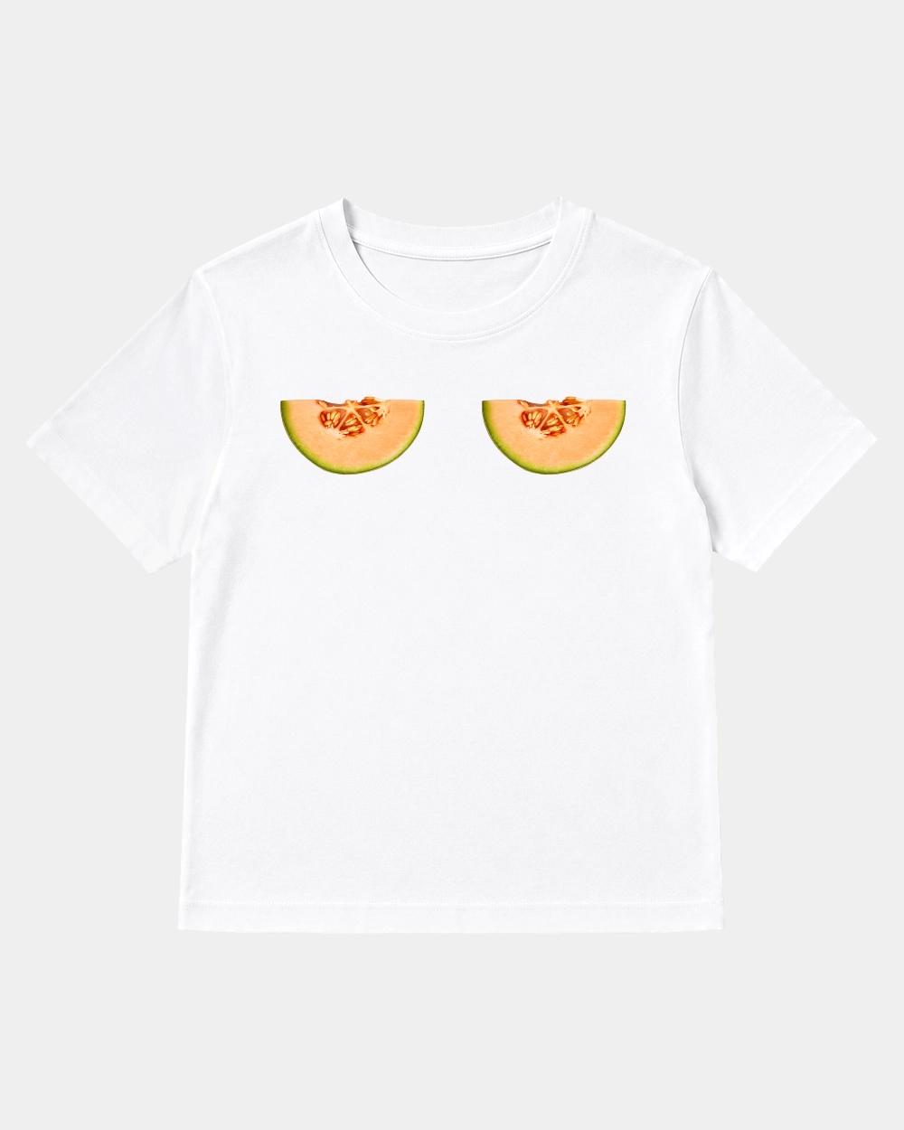 Camiseta Melón Galia Cuadrada Blanca front