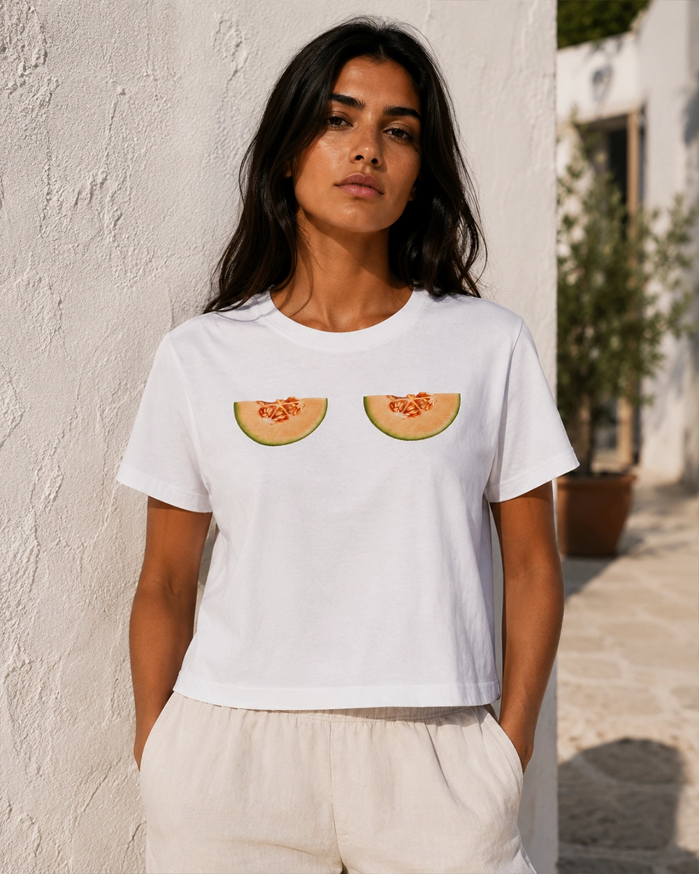 camiseta melon de la galia blanca