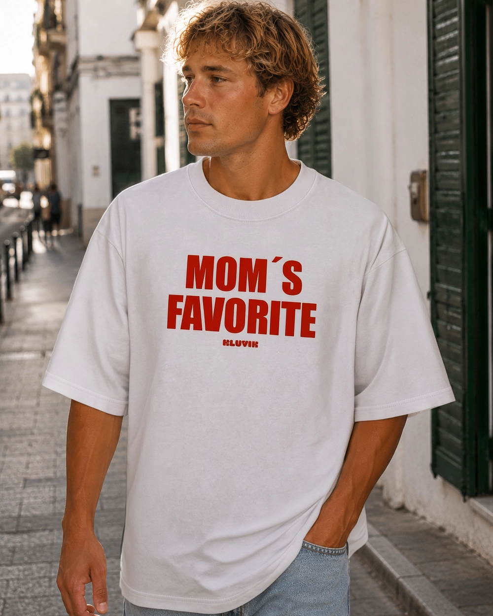camiseta moms favorite blanca