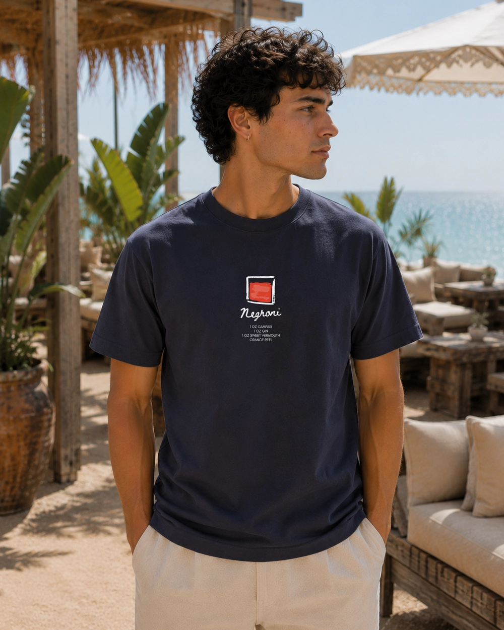 camiseta negroni azul