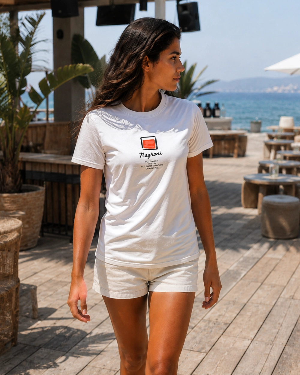 camiseta negroni blanca