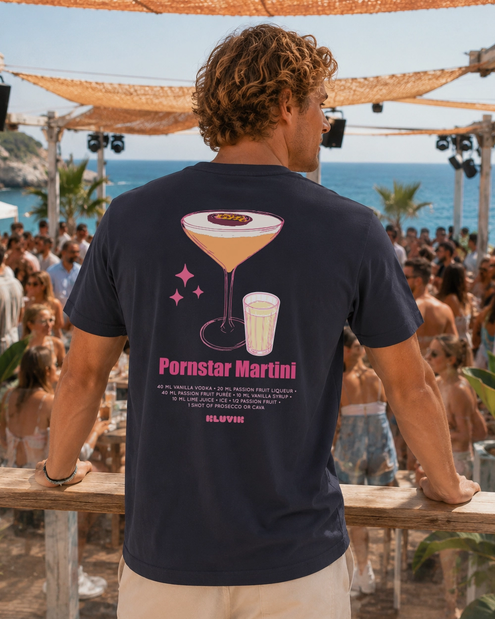 camiseta pornstar martini azul