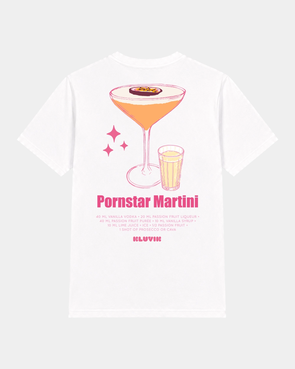 Camiseta Pornstar Martini Regular Blanca back