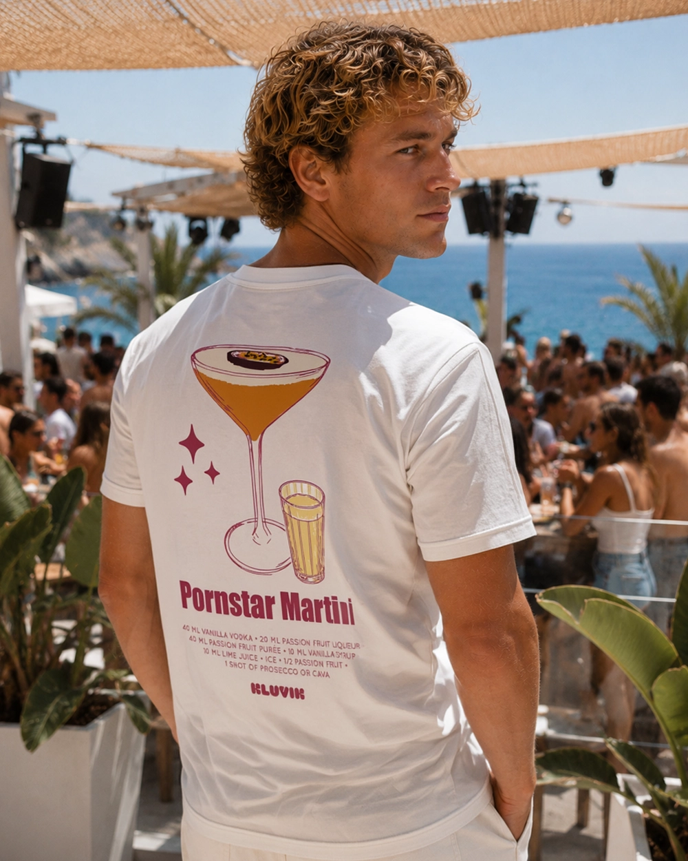 camiseta pornstar martini blanca