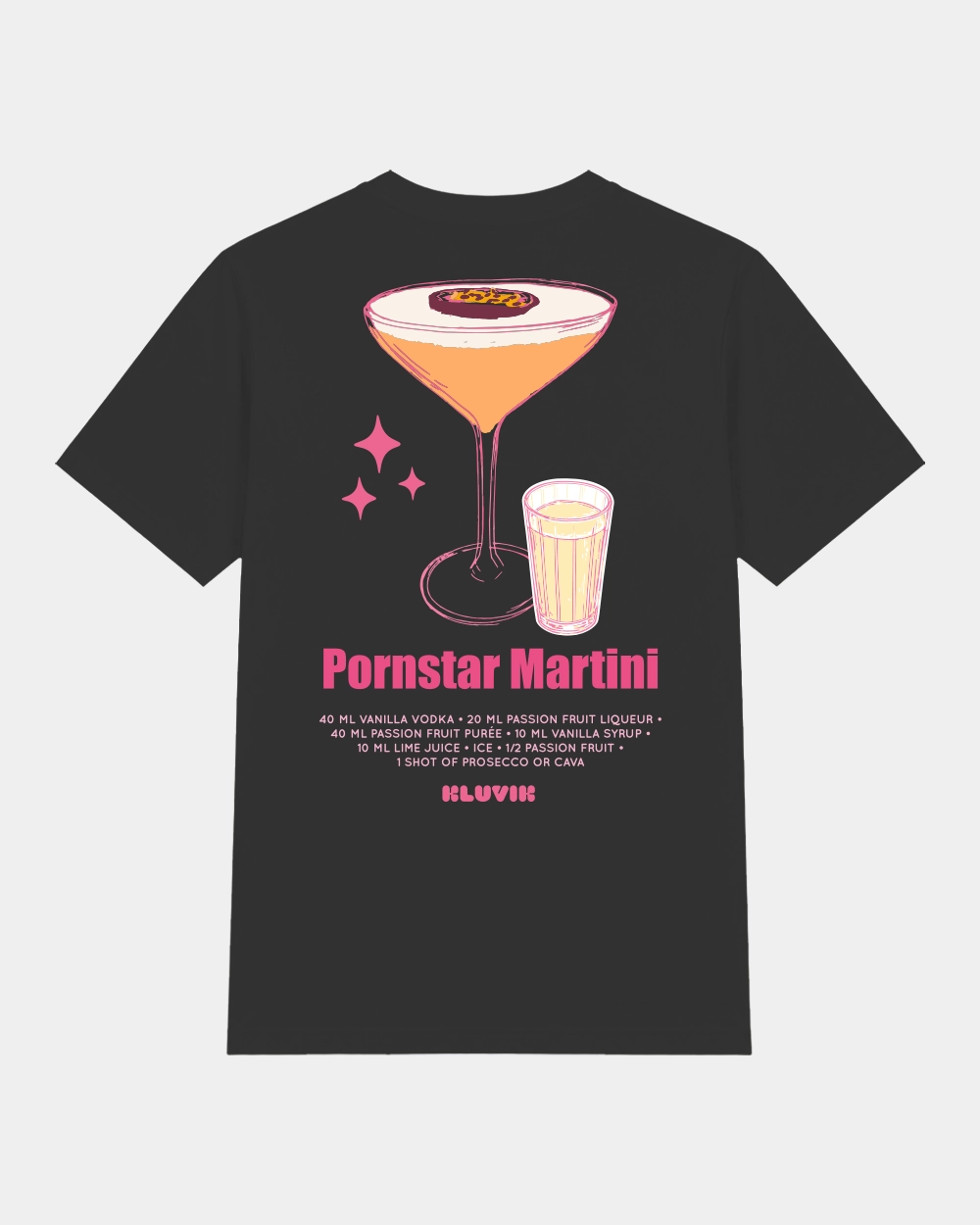 Camiseta Pornstar Martini Regular Negra back