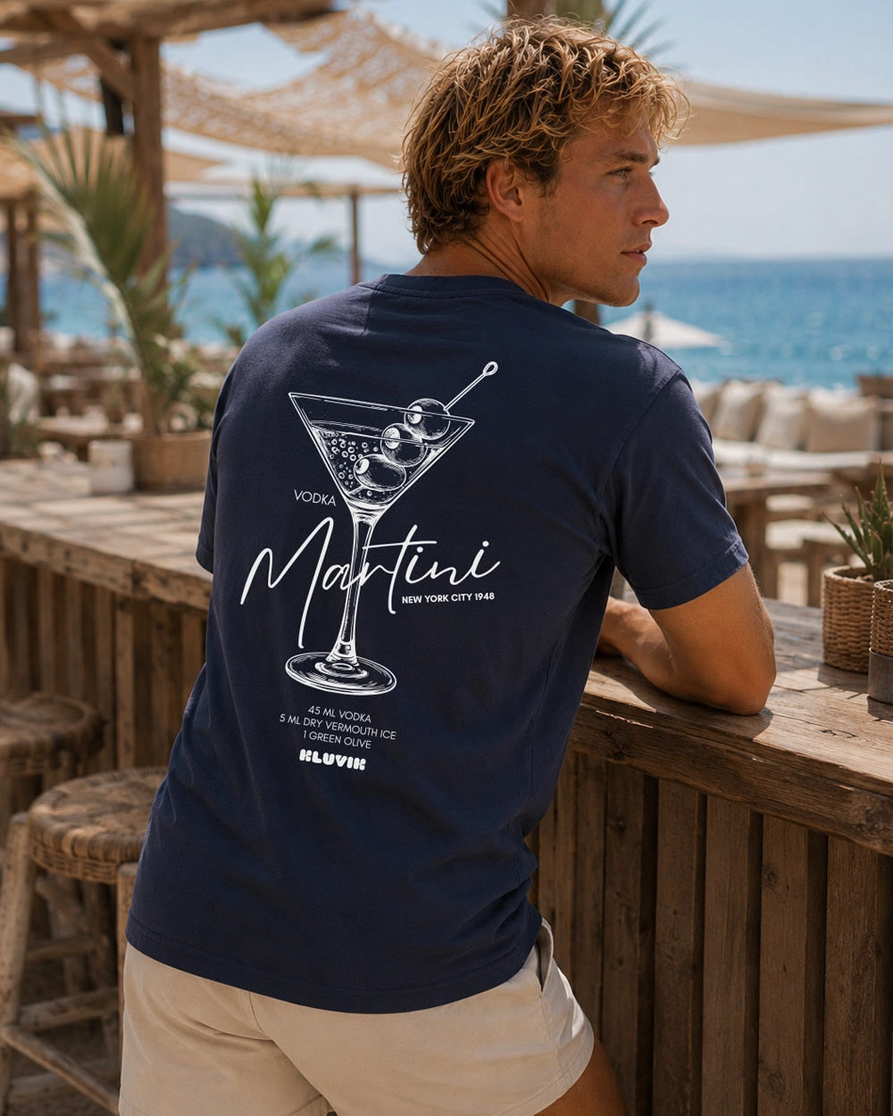 camiseta vodka martini azul