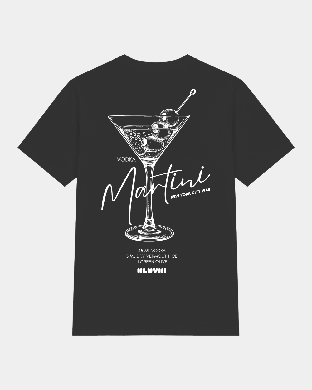 Camiseta Vodka Martini Regular Negra back