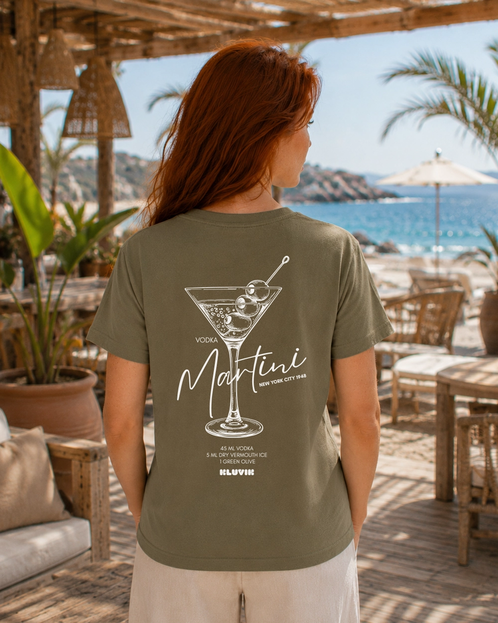 camiseta vodka martini verde